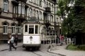 TW 42 Unterstadtlinie Bahnhofsvorplatz Richtung Bahnhof mit Beiwagen ca.1960